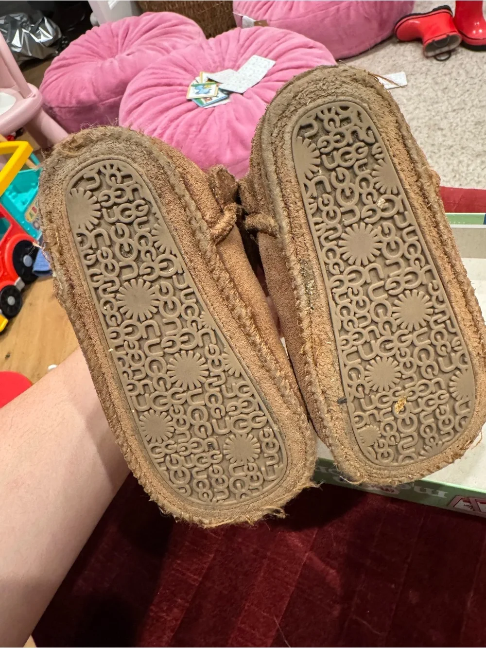 UGG Chestnut Suede Moccasin Baby Booties